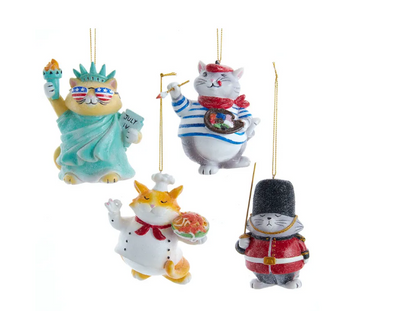 International Cat Ornaments