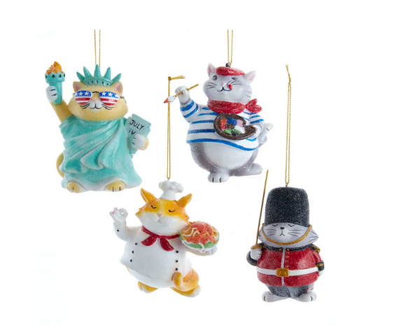 International Cat Ornaments