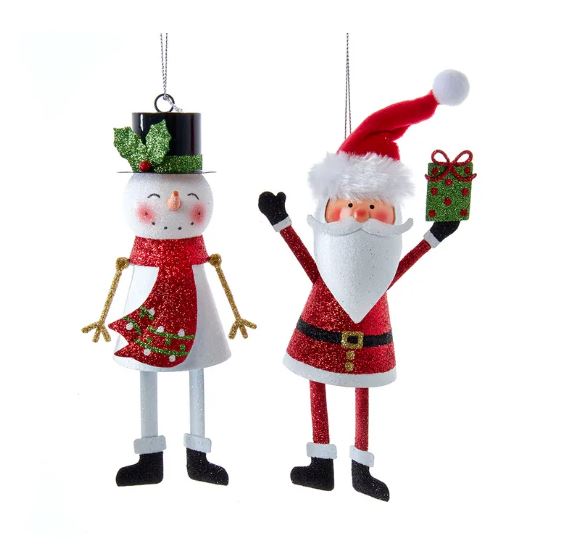Metal Santa or Snowman Ornament by Kurt Adler