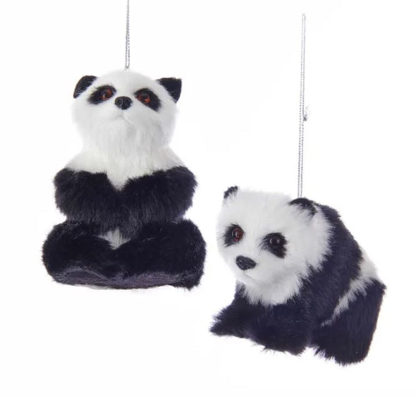 Furry Baby Panda Ornament