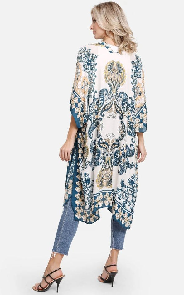 Paisley Print Kimono