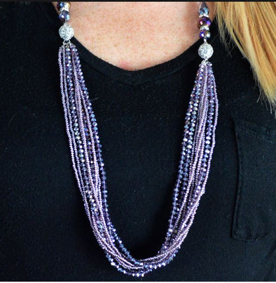 Lavender Crystal Necklace