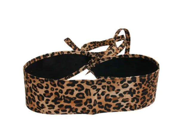 Leopard Suede Wrap Belt