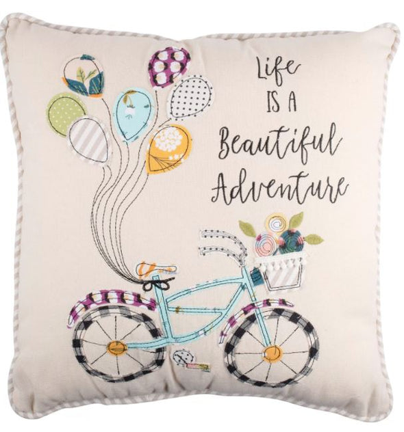 Life Is a Beautiful Adventure Throw Pillow
