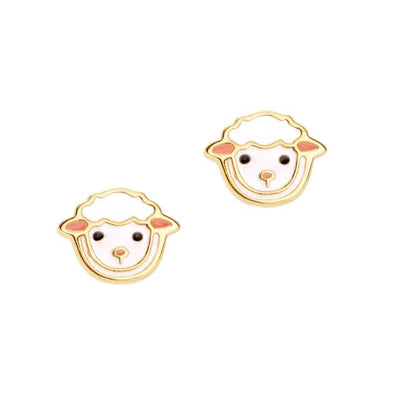 Lovey Lamb Earrings for Little Girls