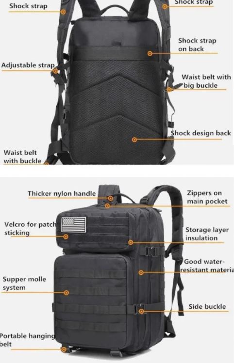 Military Tactical 45L Backpack