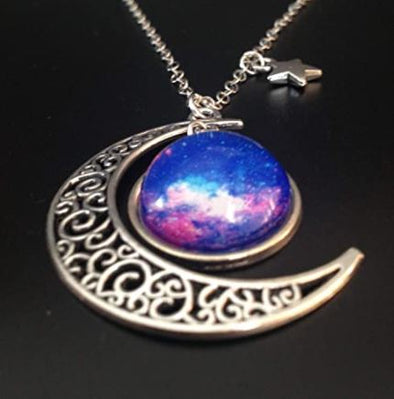 Moon Galaxy Silver Necklace