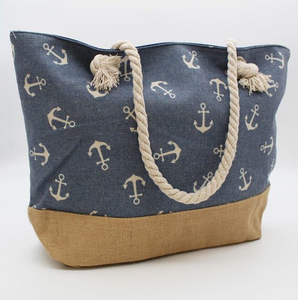 Nautical Anchor Tote Bag