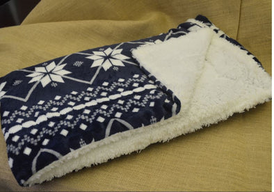 Winter Blue Fleece Blanket