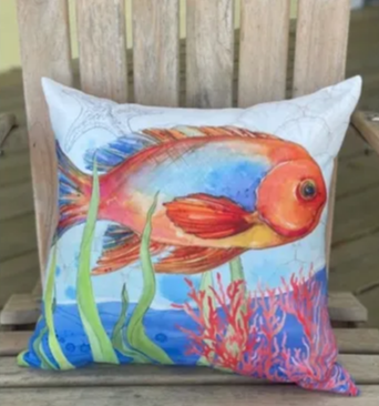Oceana Crab & Fish Pillow