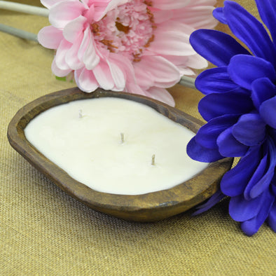 Large Soy Candle in Palm Base
