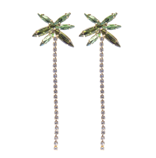 Palm Tree Drop Earrings