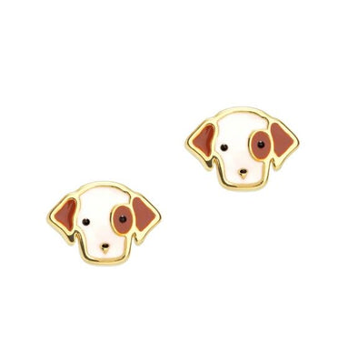 Perky Puppy Stud Earrings for Little Girls