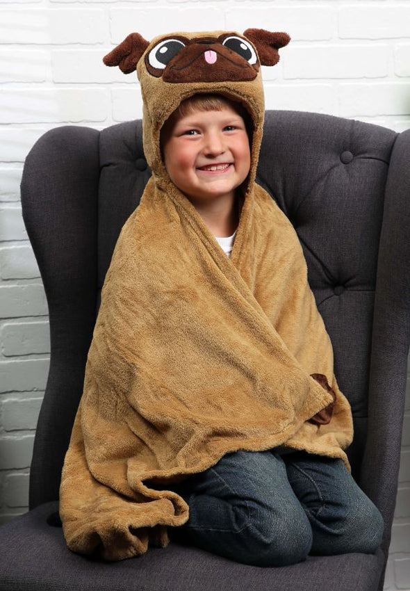 Pickle the Pug Hooded Blanket