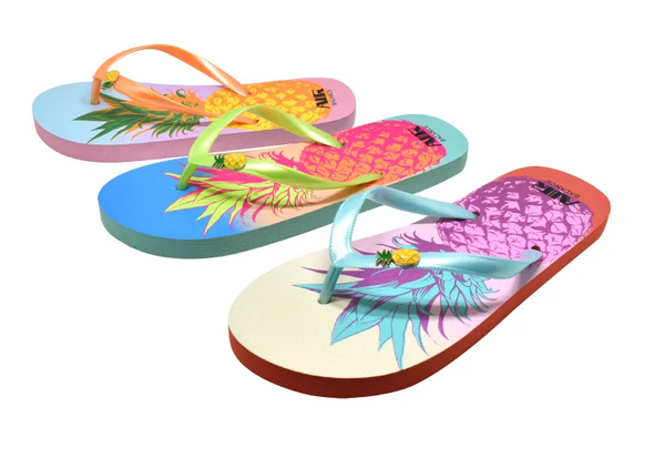 Air Balance Pineapple Print Women's Flip Flops
