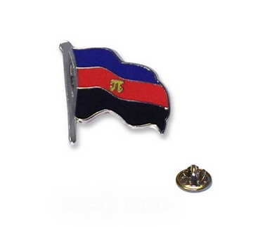 Polyamous Wavy Flag Lapel Pin