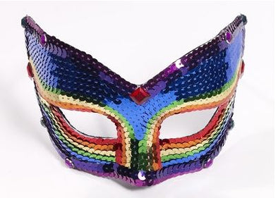 Rainbow Sequin Mask
