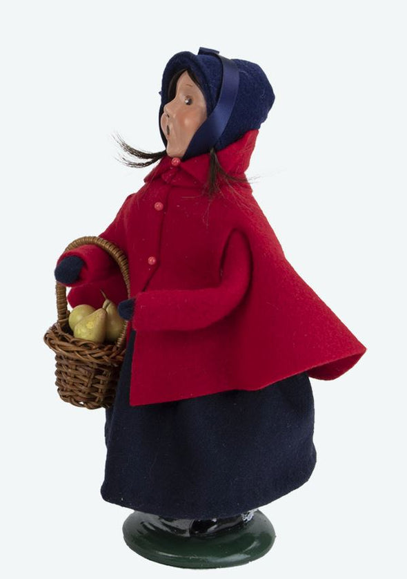 Byers' Choice Salvation Army Girl with Pears