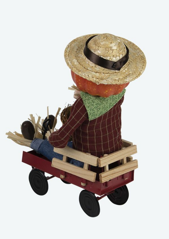 Byers' Choice Scarecrow with Wagon