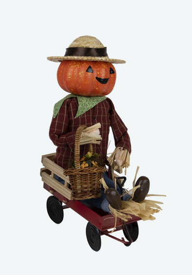 Byers Choice Scarecrow with Wagon