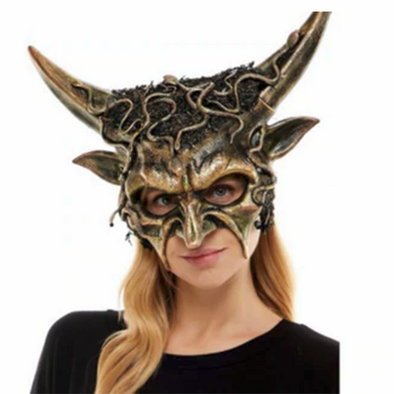 Green Woodland Demon Mask
