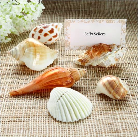 Shells By the Sea Authentic Shell Place Card Holders