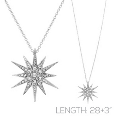 Sparkling Starburst Pendant Necklace