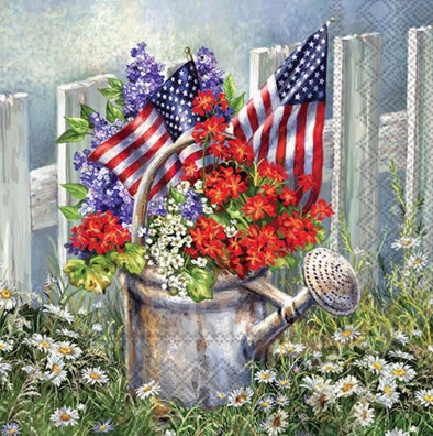 Patriotic Watering Can Cocktail Napkins