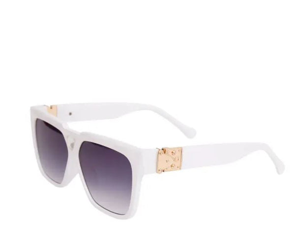 Trillion Crystal White Sunglasses