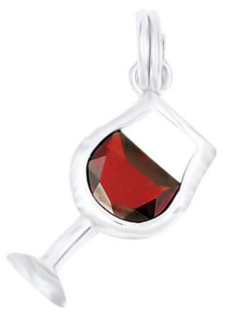 Sterling Silver Cubic Zirconia Wine Glass Earrings