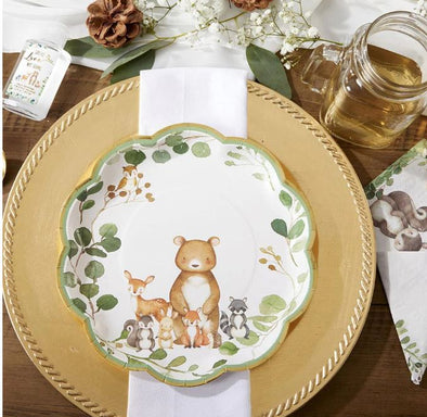 Woodland Baby Paper Plates (Set of 16)