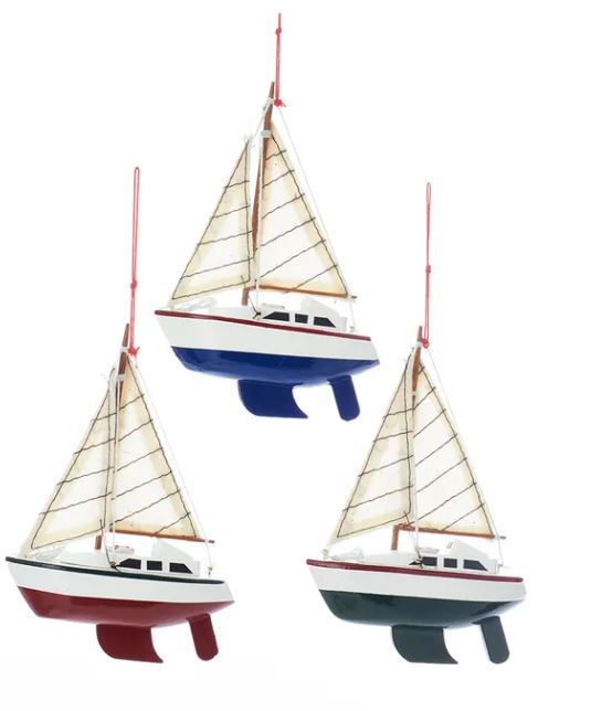 Yacht with Sails Ornaments