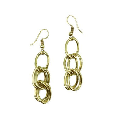 Chain Link Gold Earrings