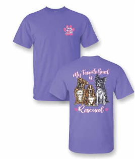 "Rescued is My Favorite Breed" Short Sleeved T-Shirt